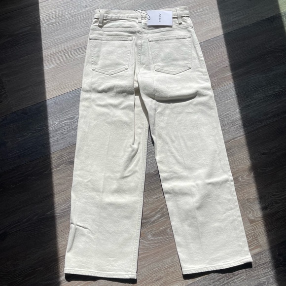 NWT Theory Wide Crop Jean in Dyed Denim Ecru size 26 - Picture 7 of 8